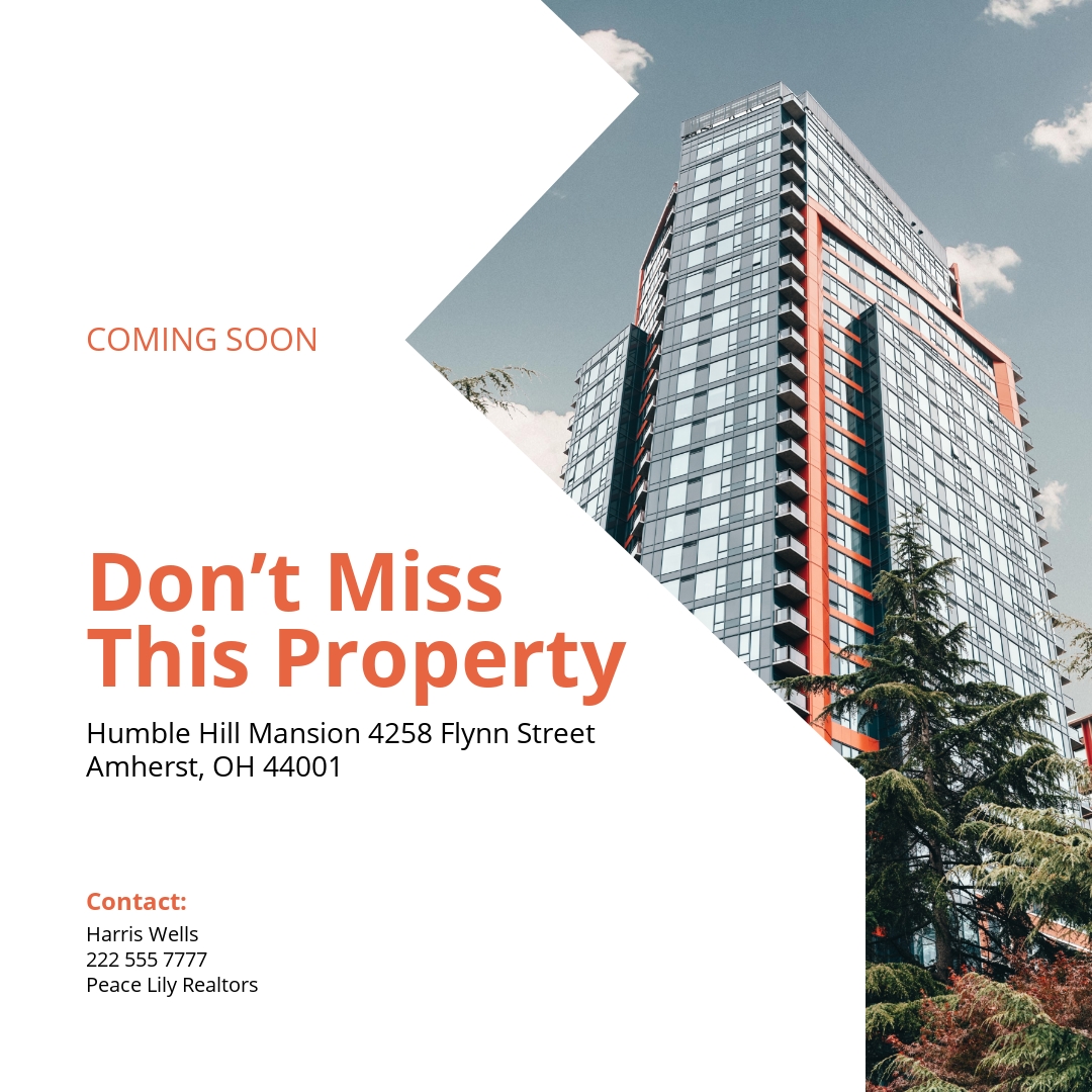 Free Real Estate Twitter Ad Template