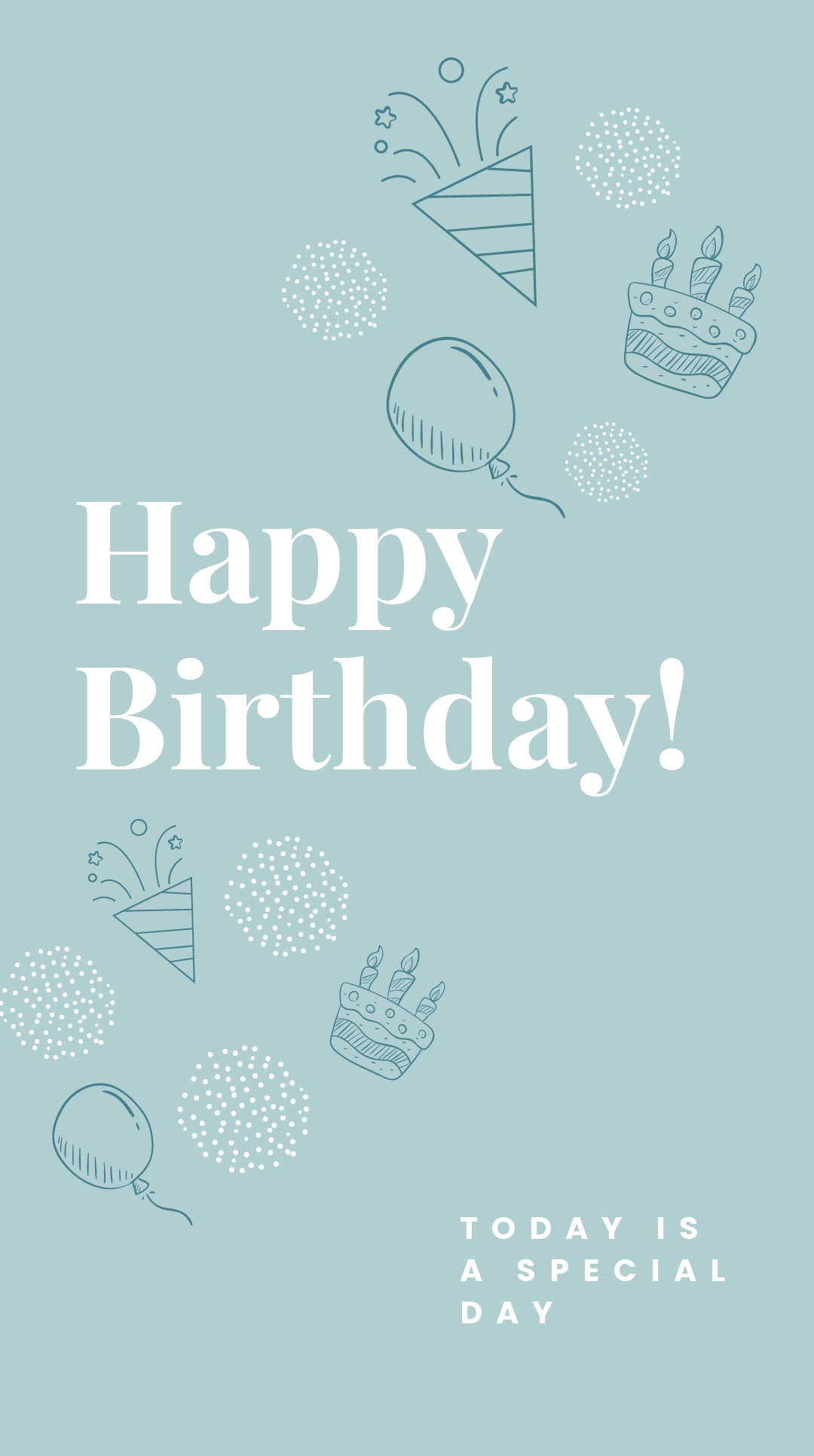 Birthday Greeting Instagram Story Template [Free JPG