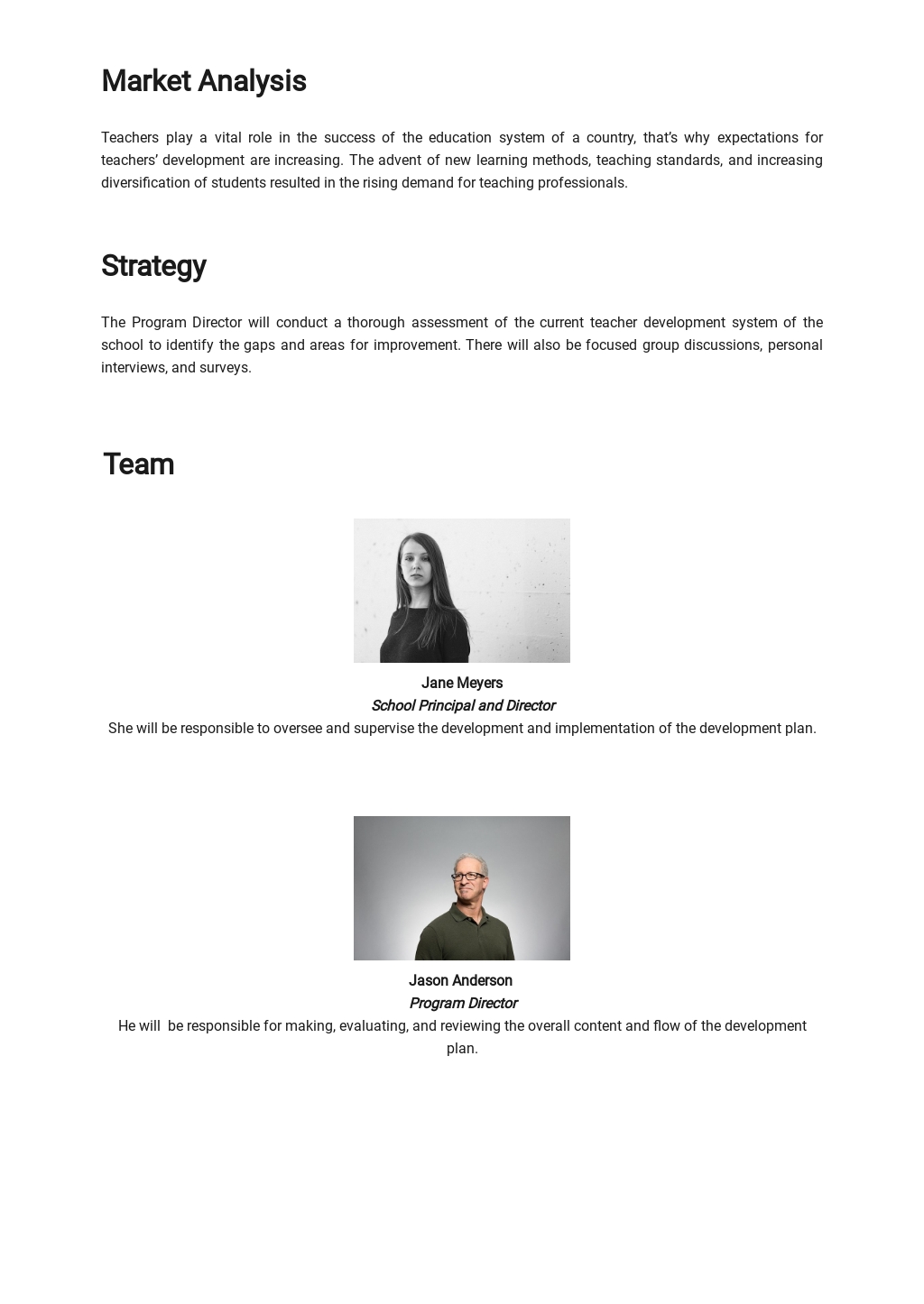 Teacher Development Plan Template in Google Docs, Word, Apple Pages