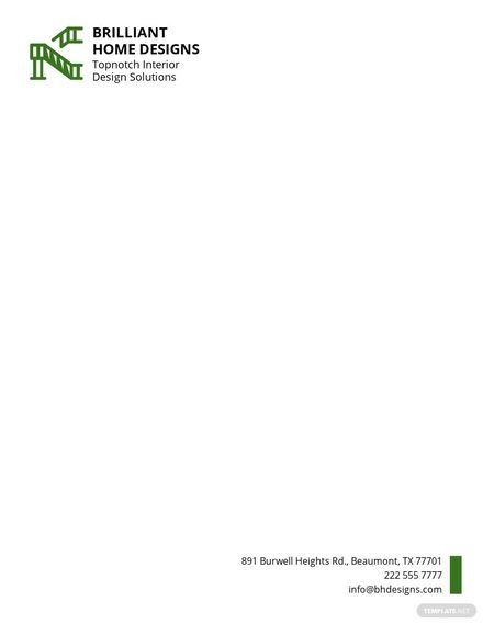 Basic Construction Letterhead Template in Illustrator, InDesign, Word