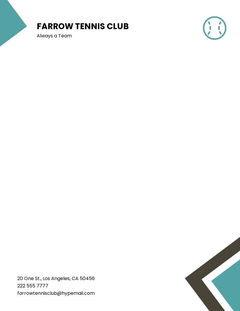 Soccer Club Letterhead Template in Word Download