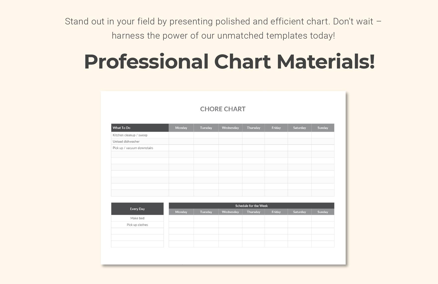 Chore Chart Template in Word, Apple Numbers, Pages, Excel, PDF, Google