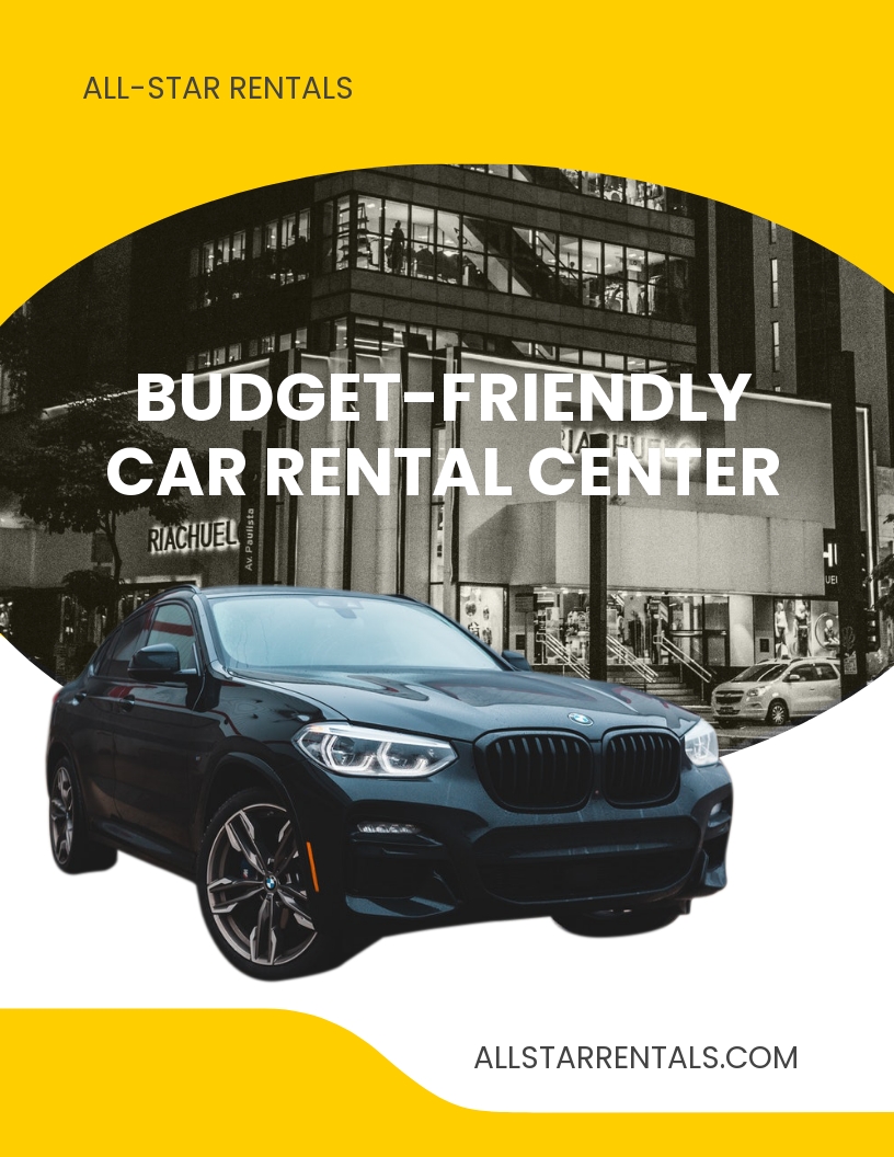 Free Budget Car Rental Flyer Template