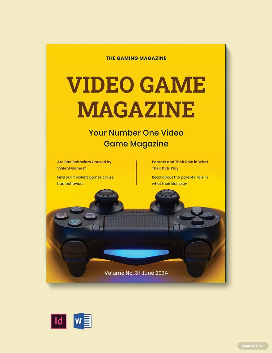 Video Game Magazine Template in PDF, InDesign, Word Download