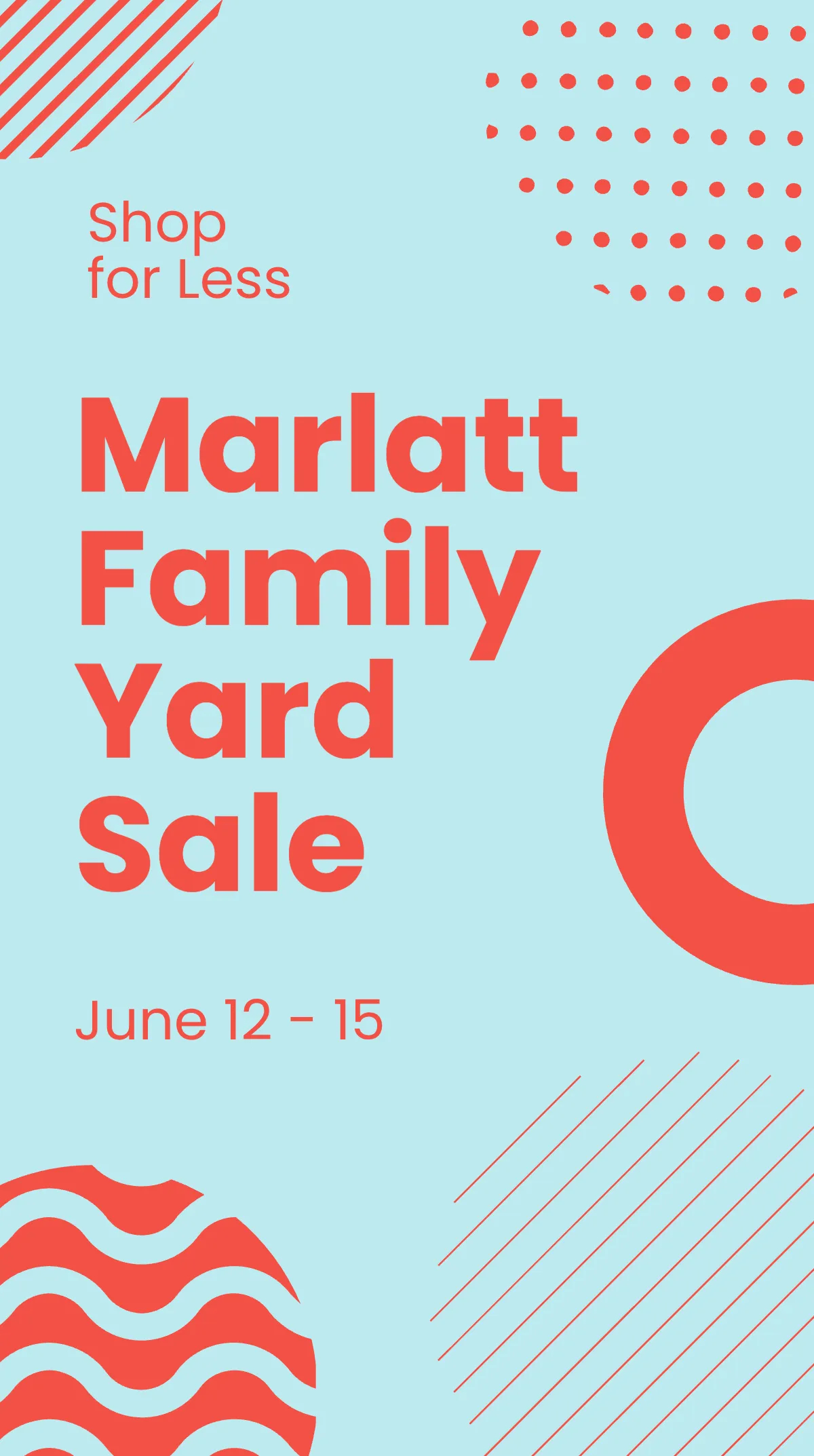 Free Yard Sale Whatsapp Post Template