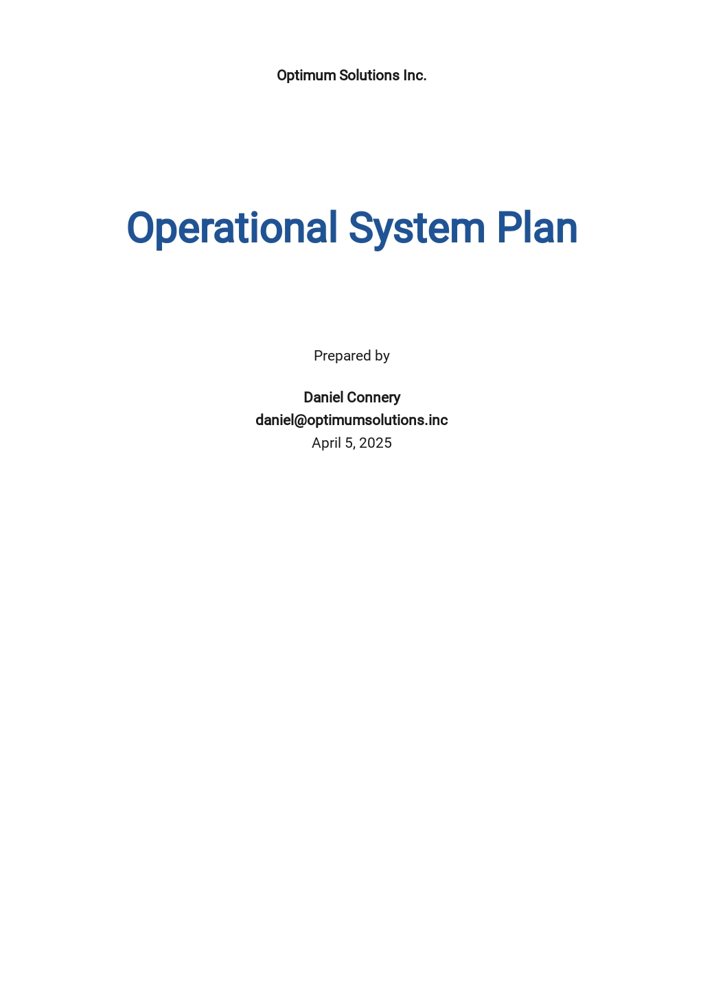 Download 32+ Operational Plan Templates Microsoft Word (DOC