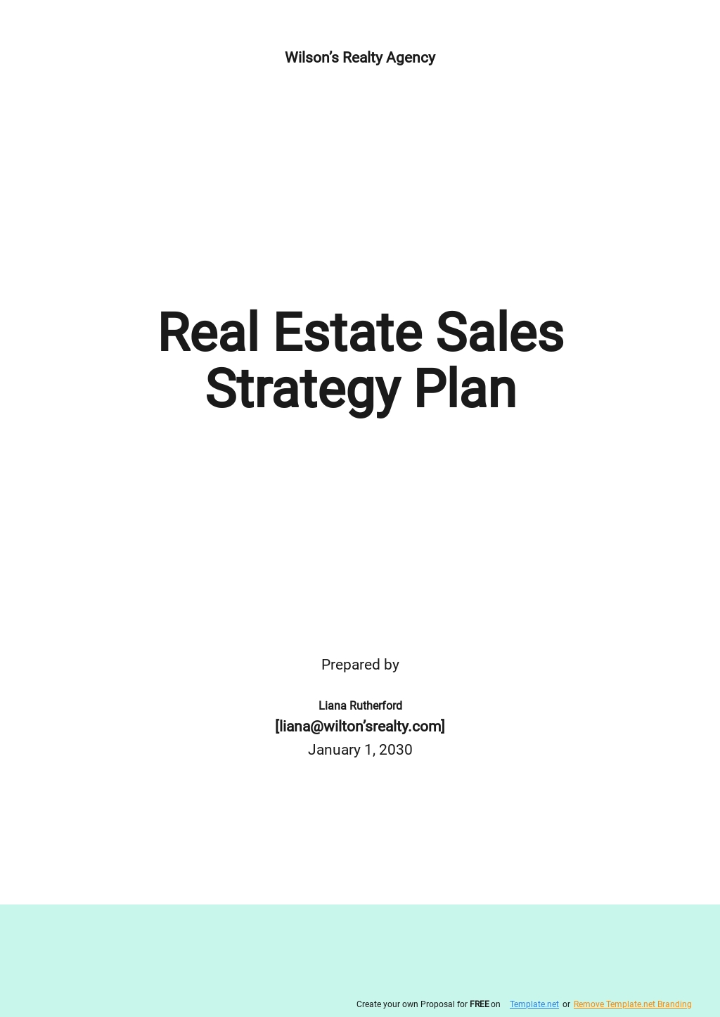 Real Estate Sales Strategy Plan Template Google Docs, Word, Apple