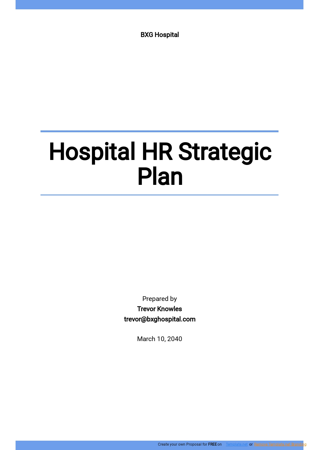 Hospital Strategic Plan Template Google Docs, Word, Apple Pages