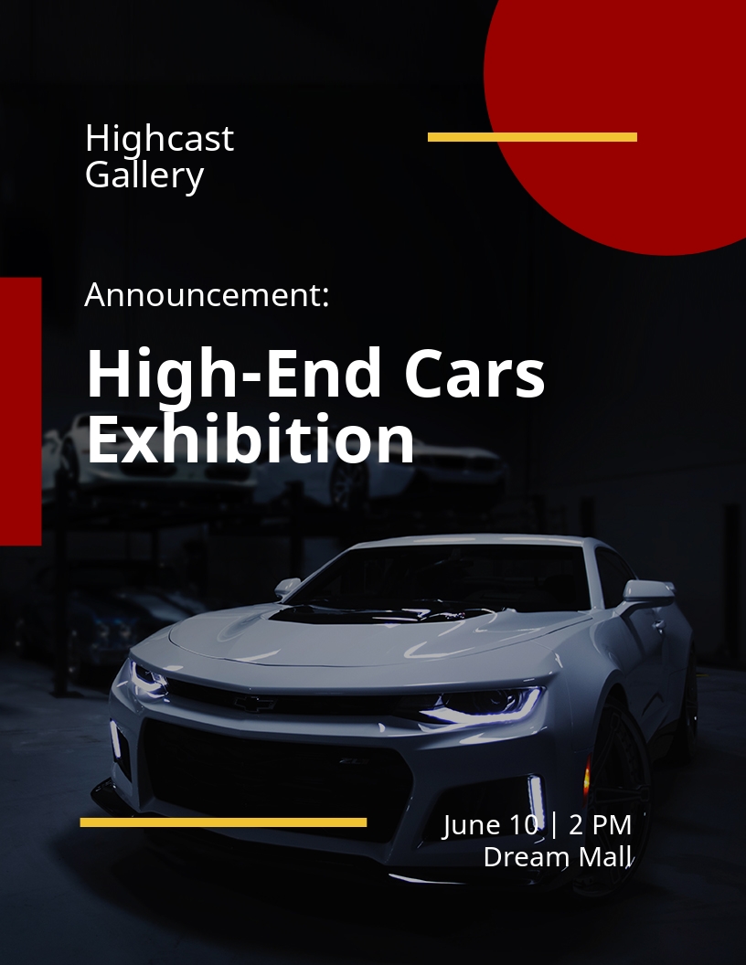Exhibition Announcement Flyer Template Download in Word, Google Docs, PSD, Apple Pages