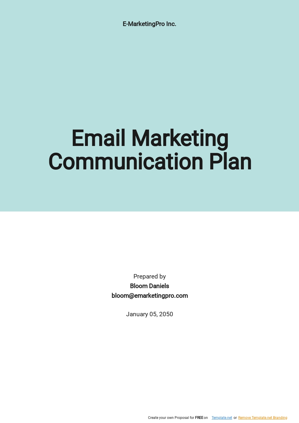 Marketing Communication Plan Template Google Docs, Word, Apple Pages