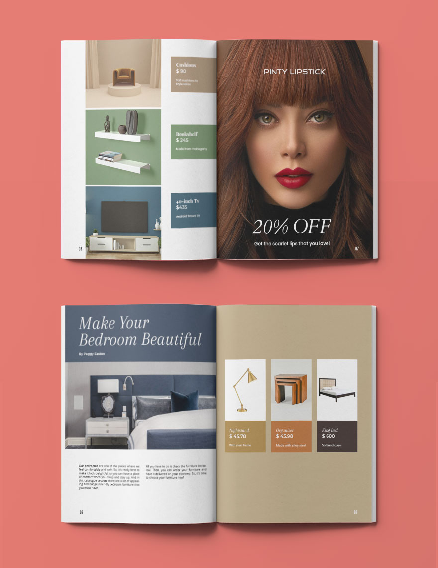 Simple Interior Catalogue Template in PDF, InDesign, Word Download