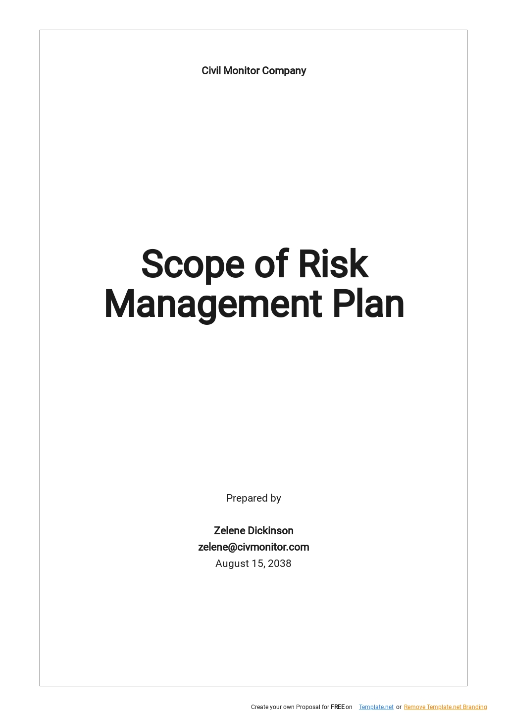 Construction Scope Management Plan Template Google Docs, Word