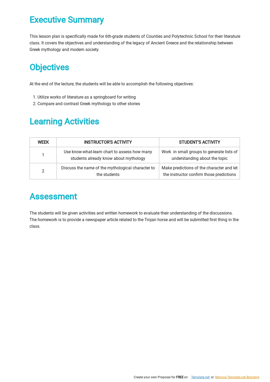 Simple Practical Lesson Plan Template [Free PDF] Google Docs, Word
