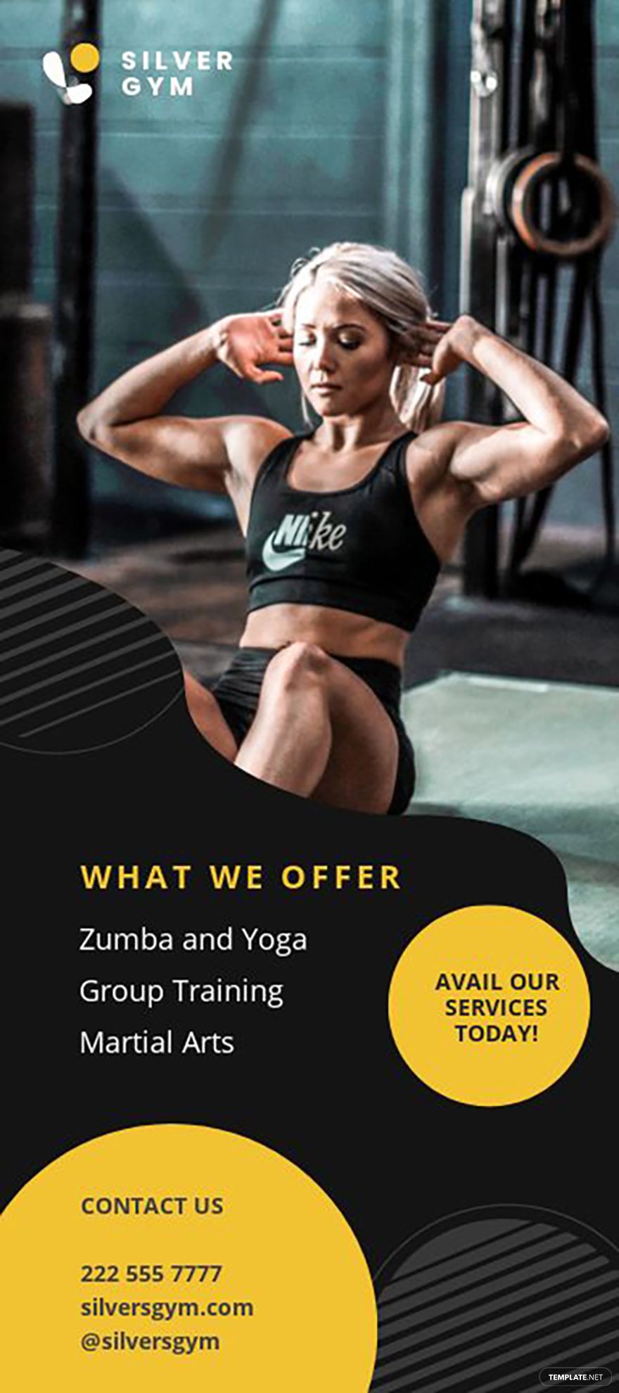 Fitness Rack Card Template in Illustrator, PSD, PDF, Word Download