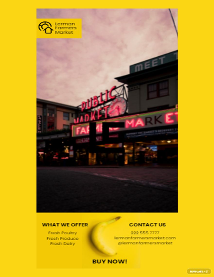 Farmers Market Rack Card Template in Word, Google Docs, Publisher