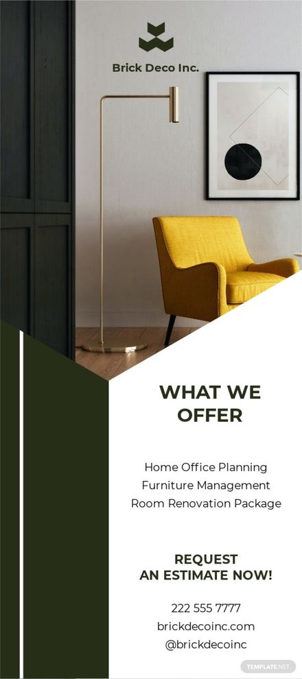 FREE Interior Design Rack Card Templates & Examples Edit Online