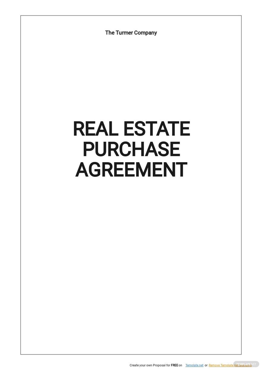 Free Sample Real Estate Purchase Agreement Template Google Docs, Word