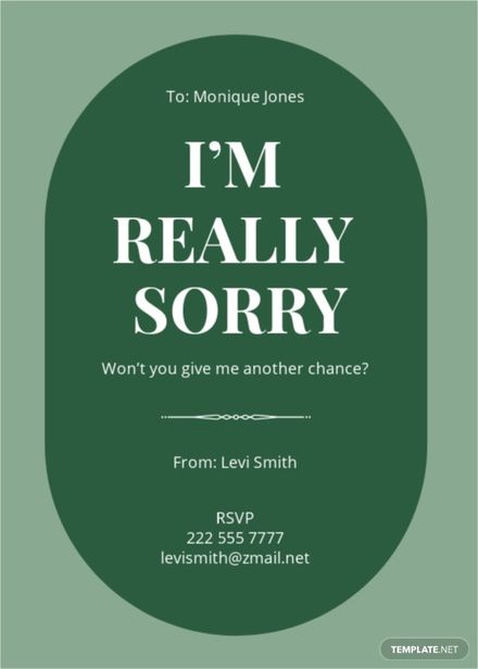 FREE Apology Card Template - Download in Word, Google Docs, Illustrator