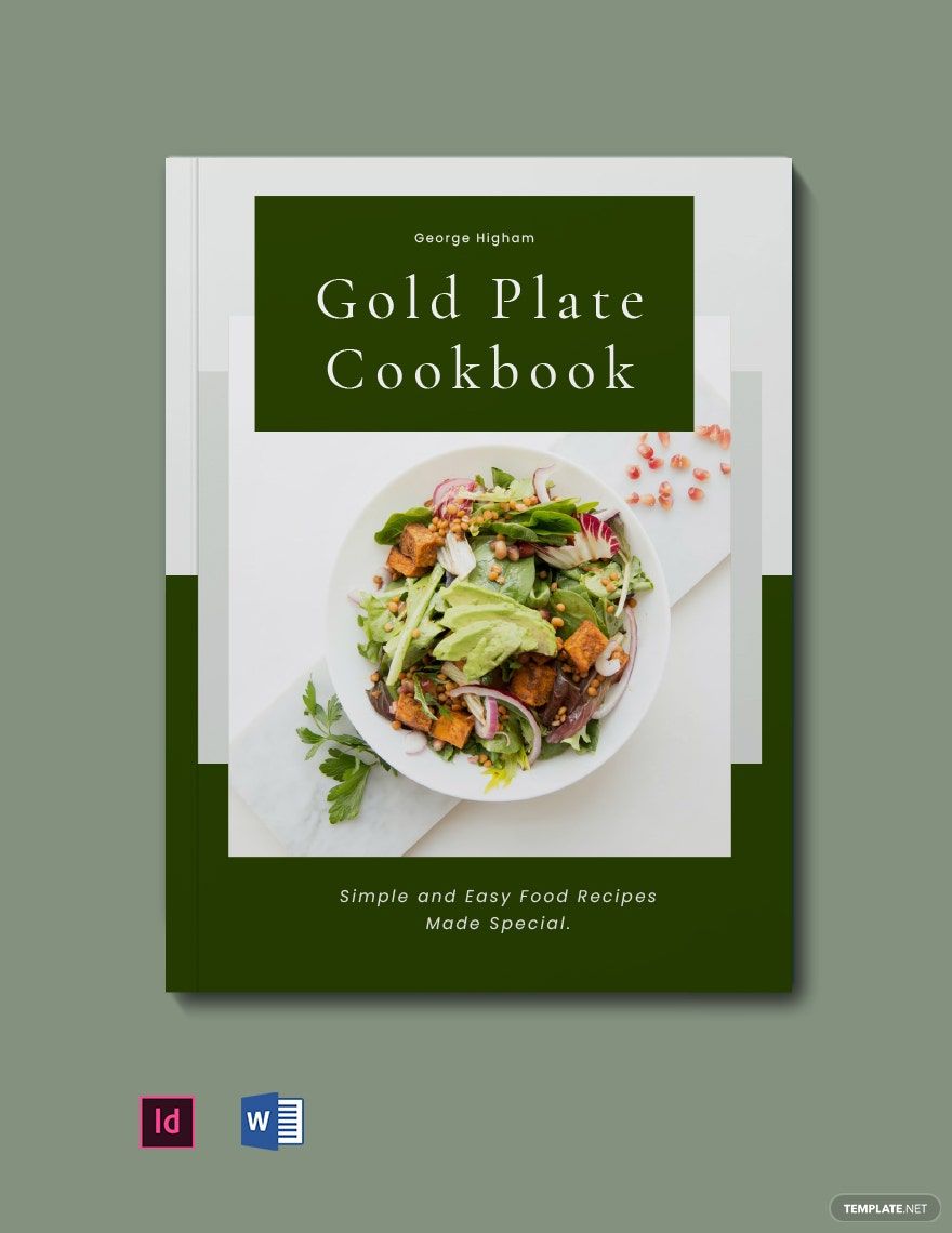Kitchen Cookbook Layout Template in Word, InDesign Download