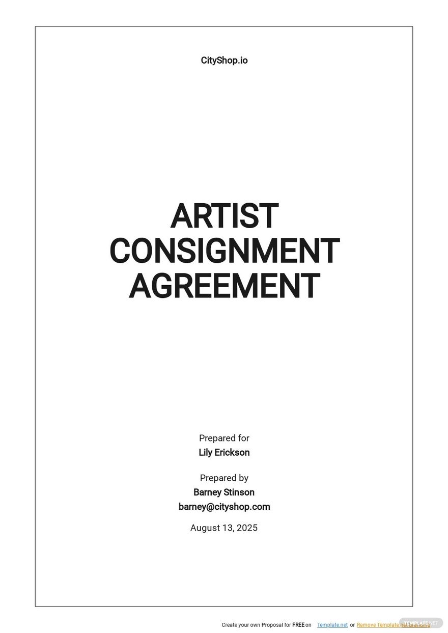 Art Consignment Agreement