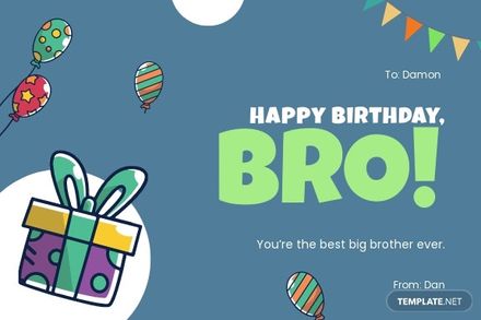 Happy Birthday Brother Cards Printable