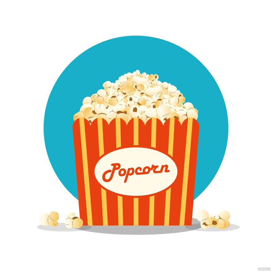 Popcorn Vector in Illustrator, SVG, JPG, EPS, PNG Download