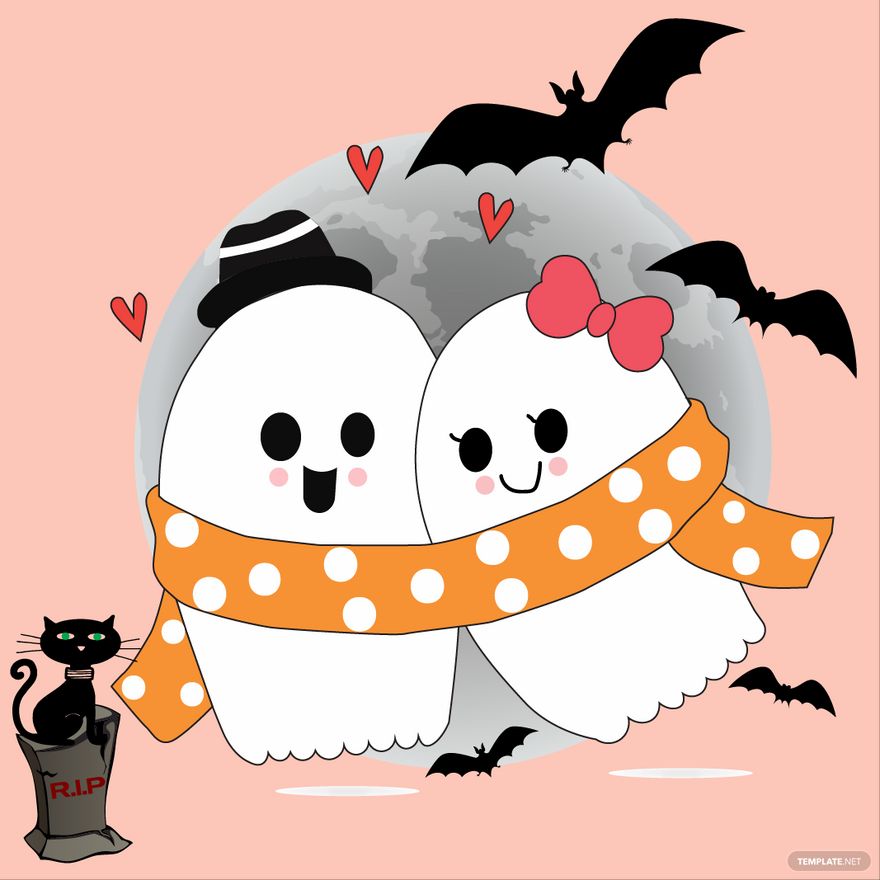 Halloween Love Vector in Illustrator, SVG, JPG, EPS, PNG Download
