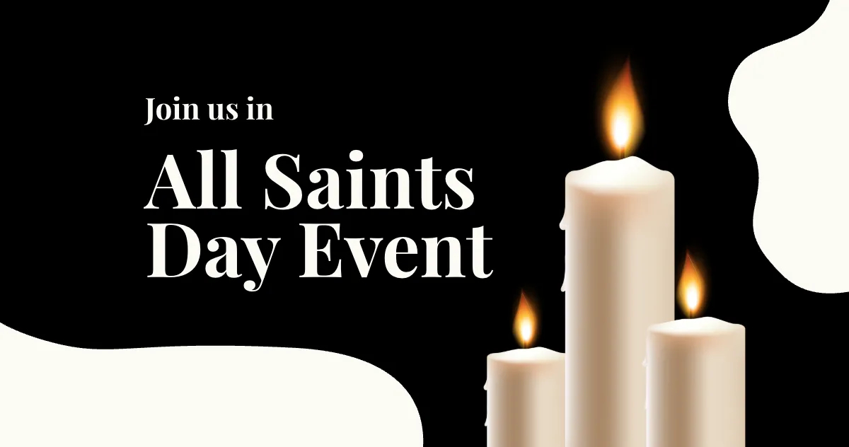 Free All Saints Day Invitation Facebook Post Template