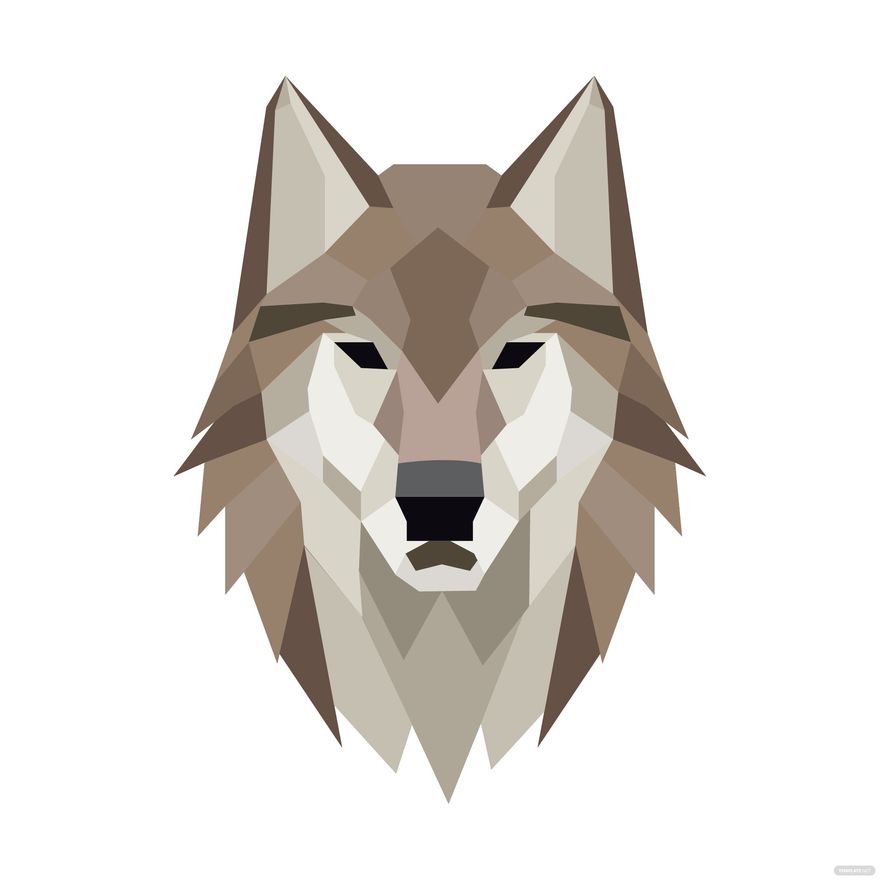 Wolf Geometric Vector in Illustrator, SVG, JPG, EPS, PNG Download