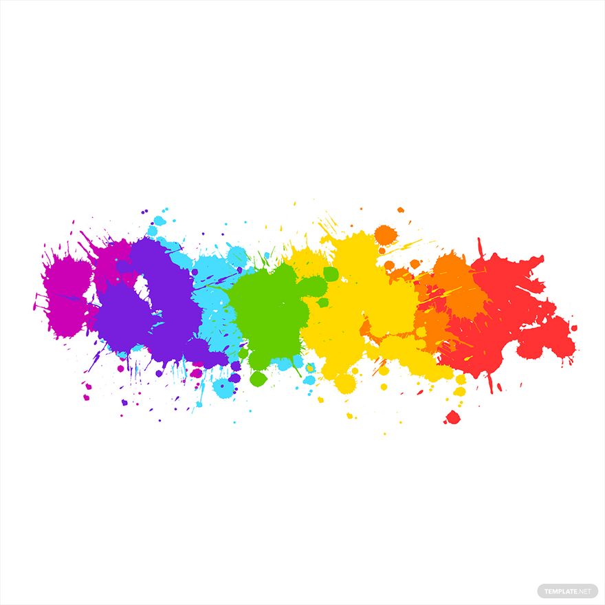 Rainbow Ink Splatter Vector in EPS, Illustrator, JPG, PNG, SVG