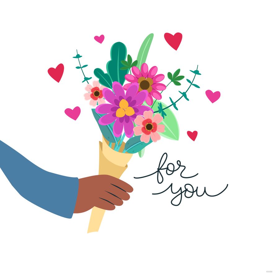 Flower Love Vector in Illustrator, SVG, JPG, EPS, PNG Download