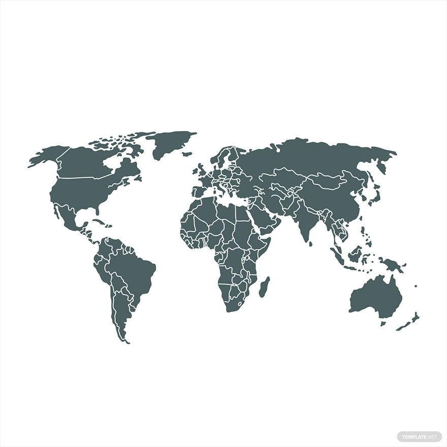 Free Political World Map Vector EPS, Illustrator, JPG, PNG, SVG