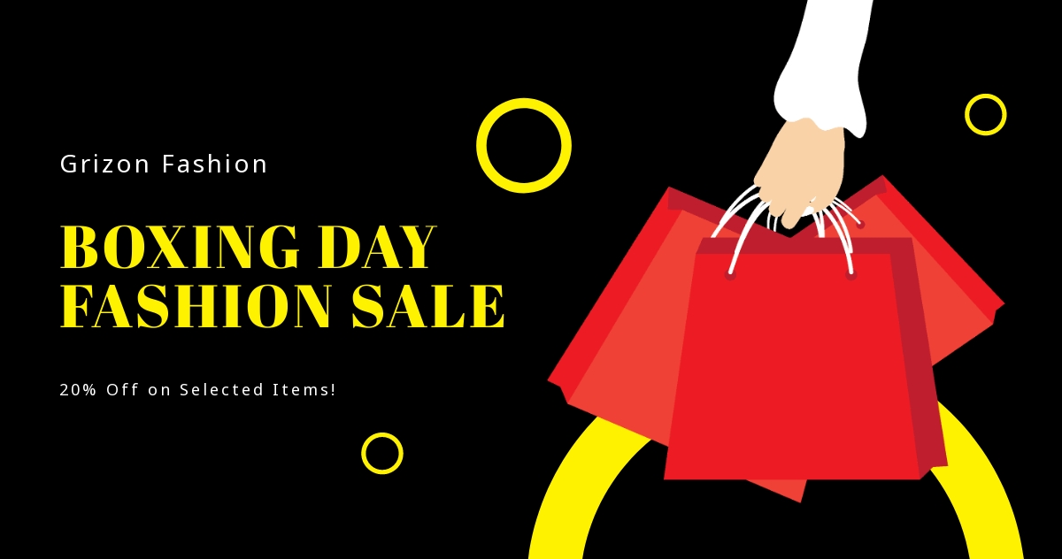 FREE Boxing Day Fashion Template Download in JPG, PNG