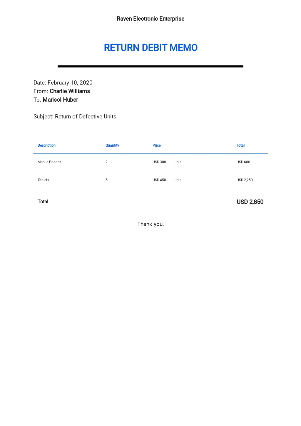 Debit Memo Template [Free PDF] Word Apple Pages Google Docs