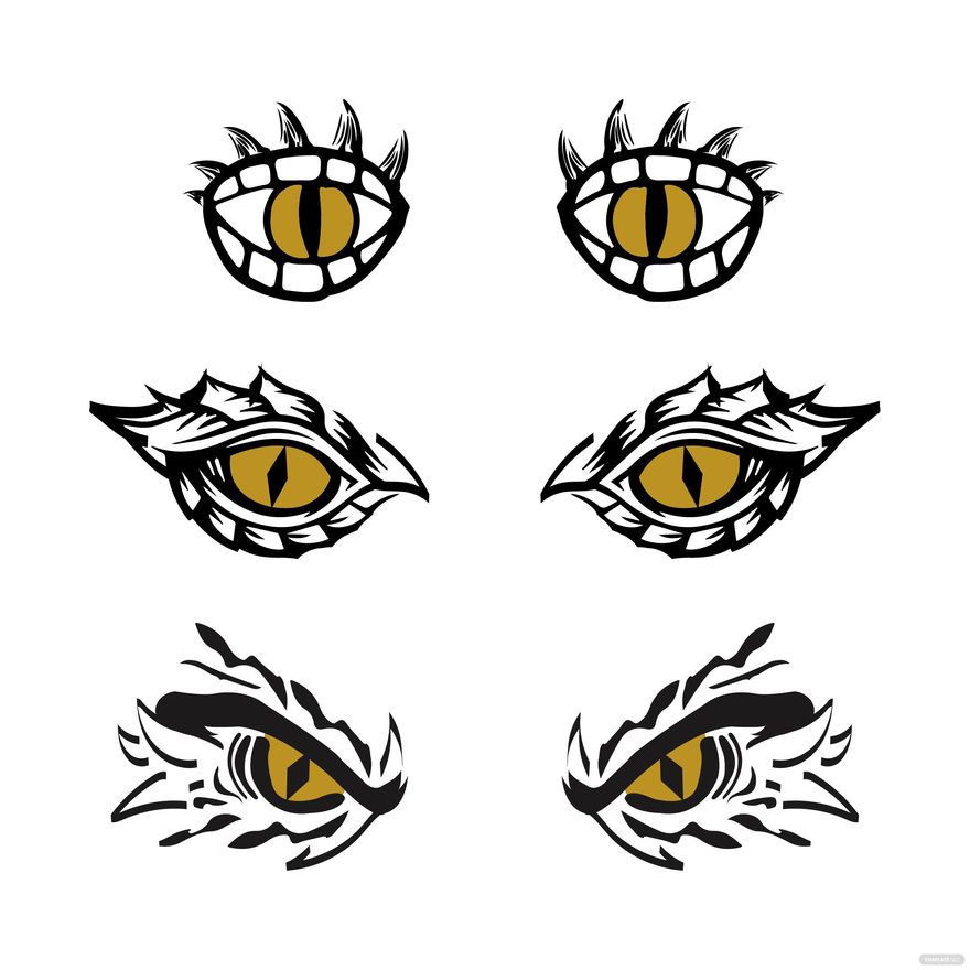Dragon Eye Vector in SVG, Illustrator, PNG, JPG, EPS Download