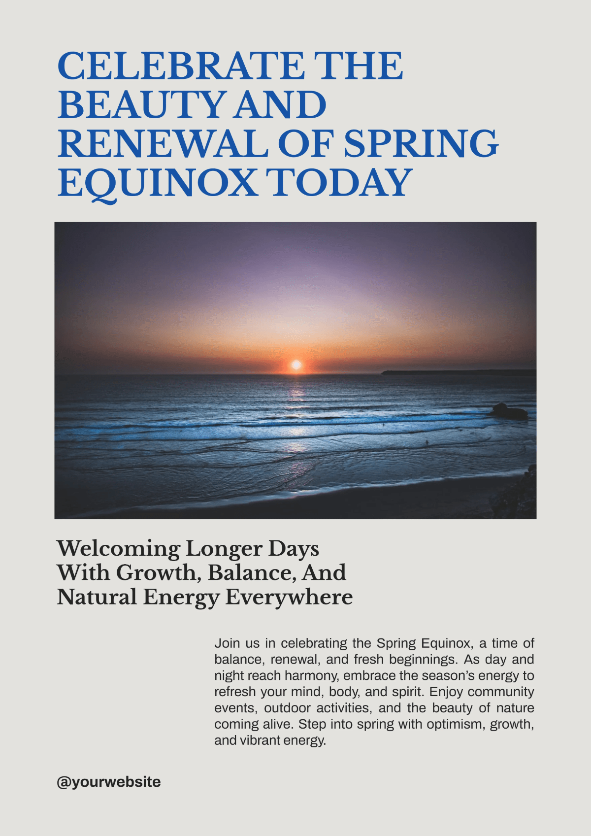 Free Spring Equinox Poster Download in PNG, JPG