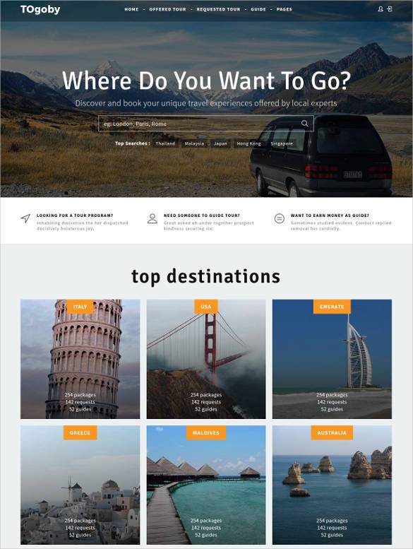 25+ Tourism Website Themes & Templates Free & Premium Templates