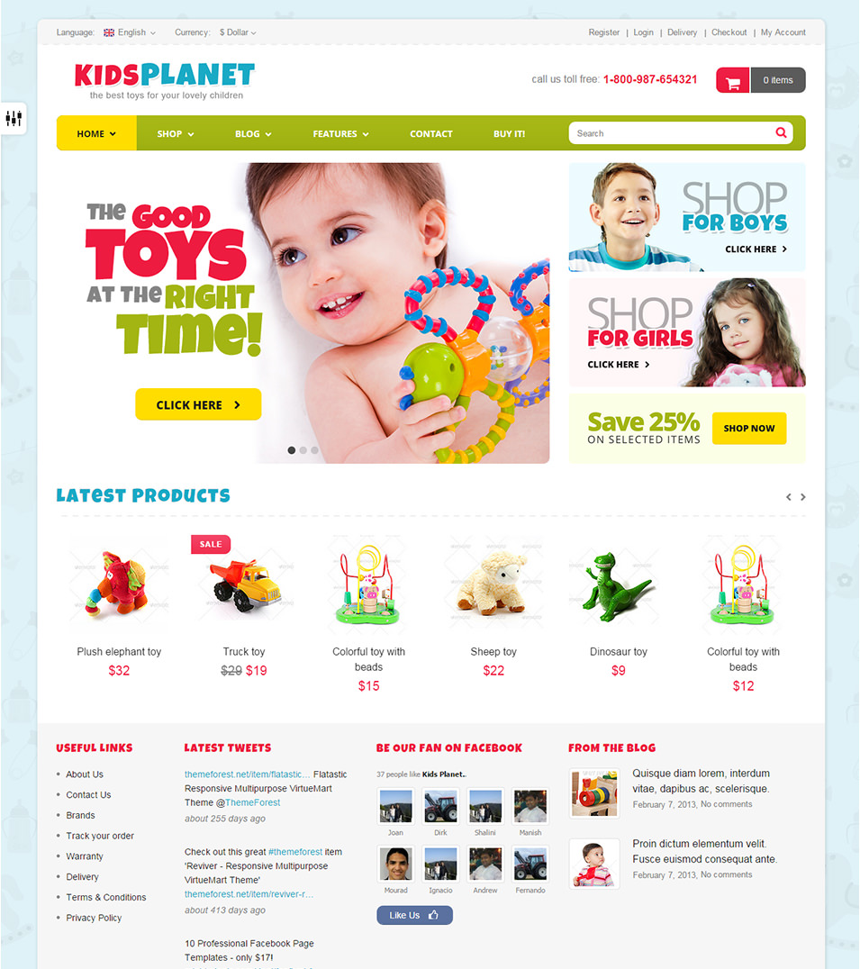 25 Best Baby Mobile Templates for Baby Blogs & sites