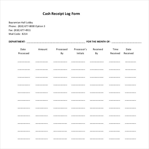 Cash Receipt Templates 21+ Free Printable Xlsx and Docs Formats