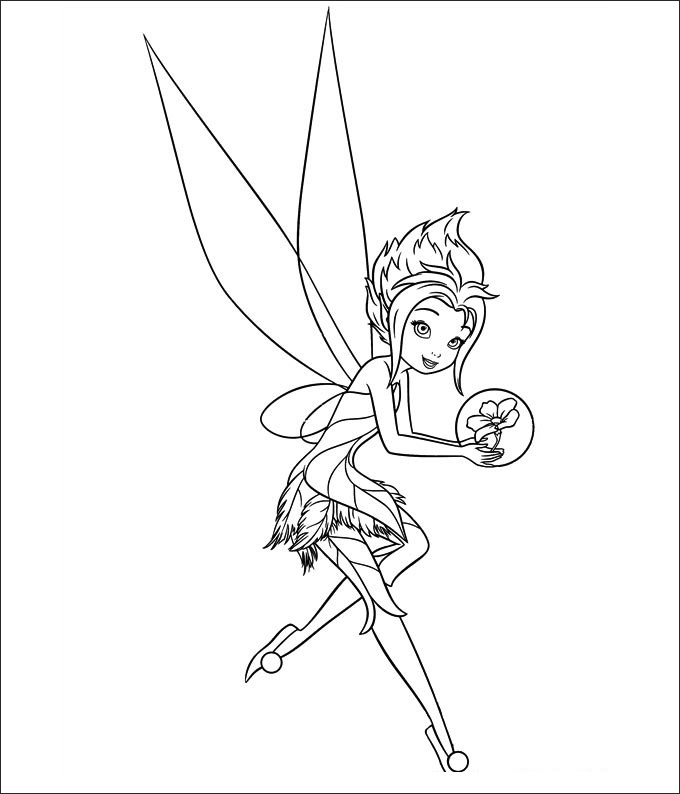 Free Tinkerbell Fairies Coloring Pages