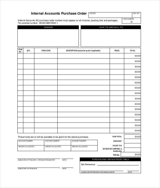 54+ Purchase Order Examples PDF, DOC Free & Premium Templates
