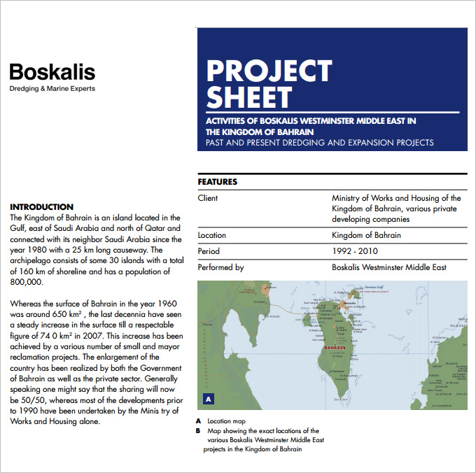 Project Sheet Template 7 Free PDF Documents Download Free & Premium