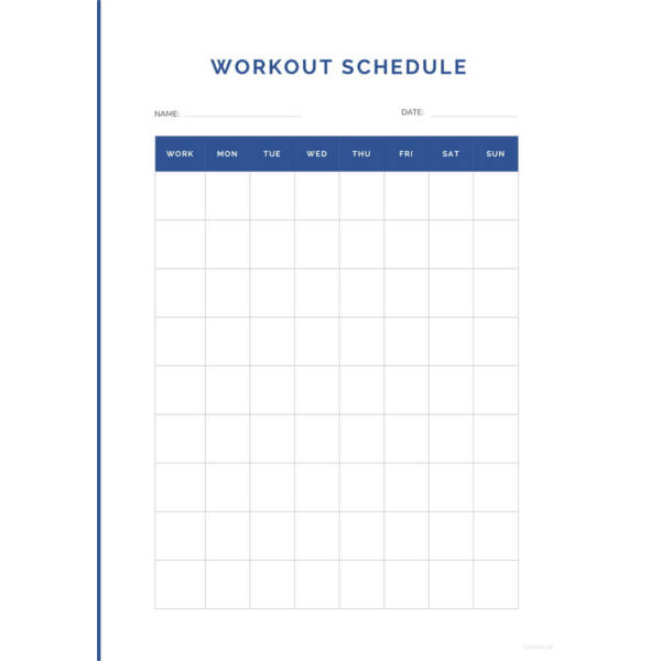 Weekly Planner Excel Template Download DocTemplates