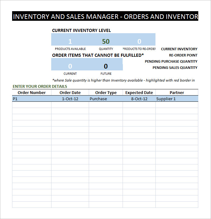 Inventory Management Template 8 Free Excel, PDF Documents Download