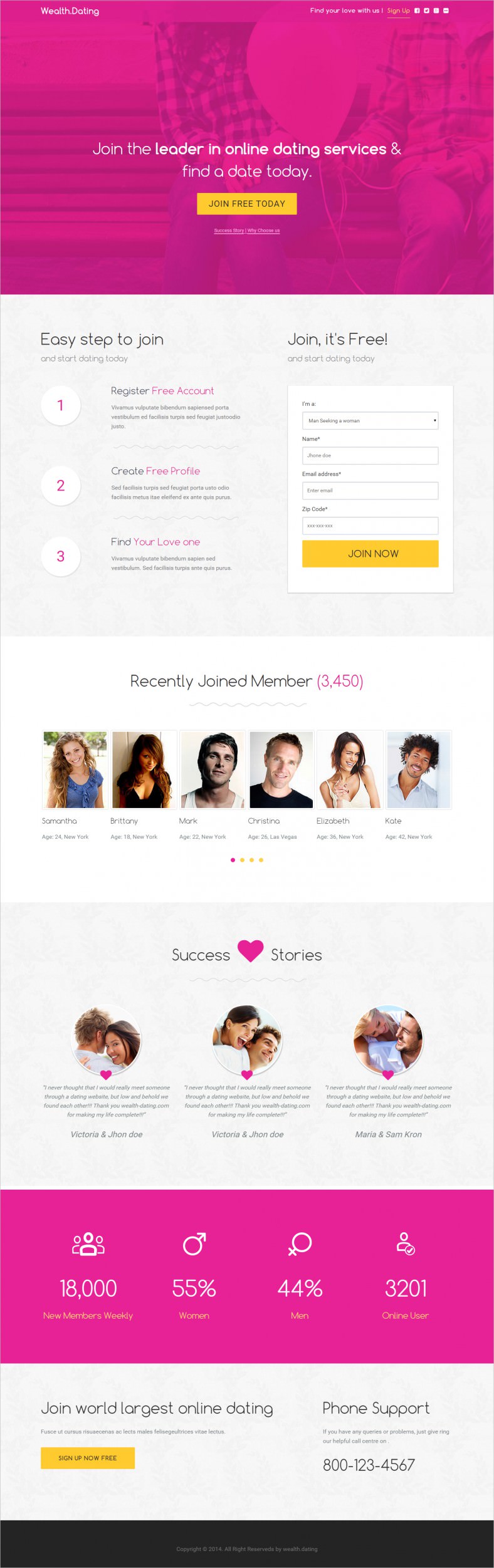 9+ Latest Dating Landing Page Templates Free & Premium Templates