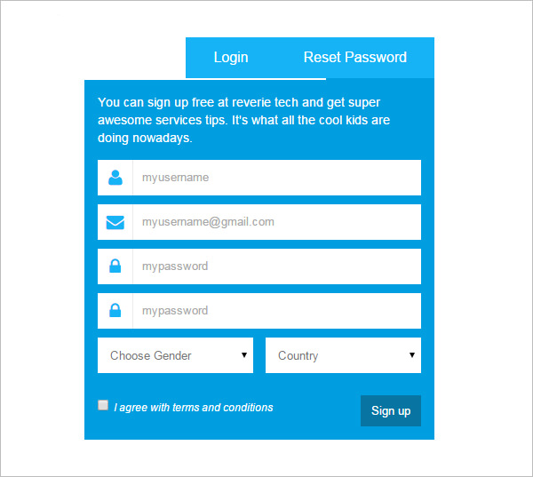 19+ HTML5 Signup & Registration Forms Free HTML, CSS Format Download