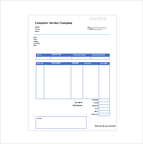 18+ Service Receipt Templates DOC, PDF