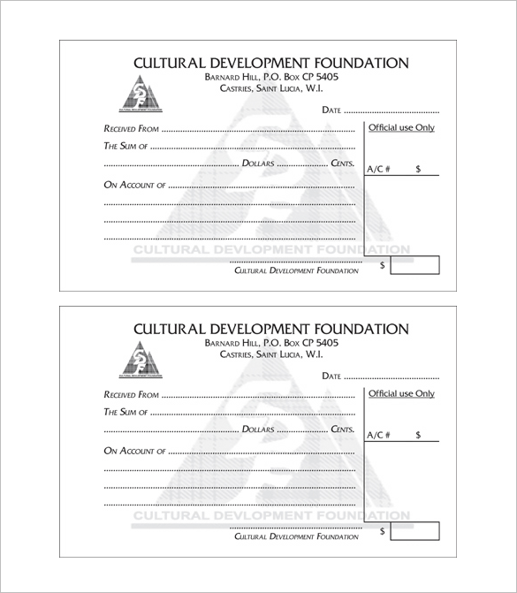 Receipt Book Template 15+ Free Word, Excel, PDF Format Download