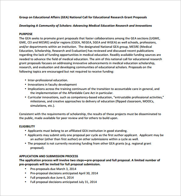 38+ Grant Proposal Templates DOC, PDF, Pages