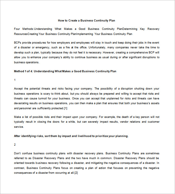 [Get 30+] 30+ Simple Business Continuity Plan Template Uk Gif cdr